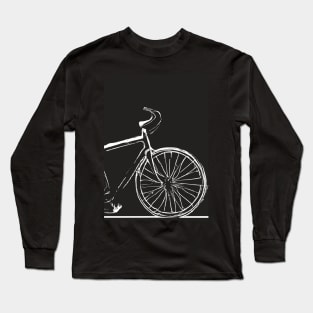 White Bike Long Sleeve T-Shirt